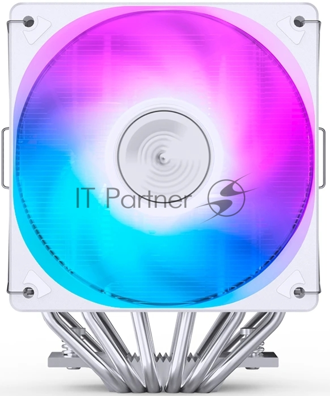 Кулер для процессора/ CPU Cooler JONSBO CR-3000E(Color) (260W, 4-pin PWM, 155mm, Al/Cu, 6x6mm, FRGB, 2x120mm, 72.23CFM, 34.0dBA, 1600RPM, S: 1851/1700/1200/115X, AM5/AM4, White)