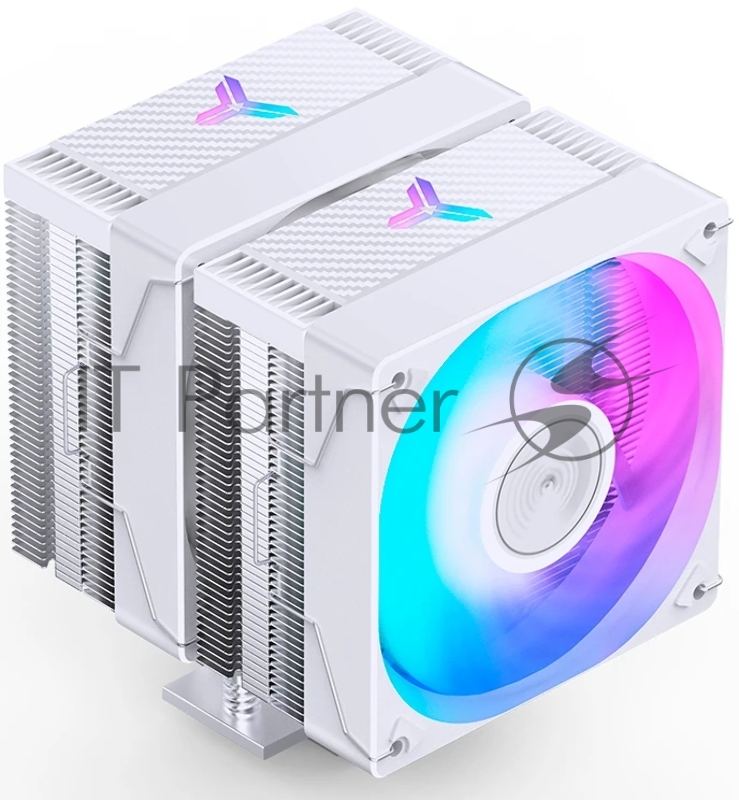 Кулер для процессора/ CPU Cooler JONSBO CR-3000E(Color) (260W, 4-pin PWM, 155mm, Al/Cu, 6x6mm, FRGB, 2x120mm, 72.23CFM, 34.0dBA, 1600RPM, S: 1851/1700/1200/115X, AM5/AM4, White)