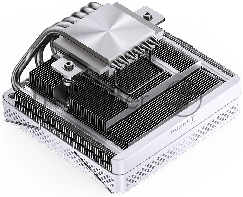 Кулер для процессора/ CPU Cooler JONSBO HP-600 (210W, 4-pin PWM, 66mm, Al/Cu, 6x6mm, ARGB, 1x120mm, 61.51CFM, 37.2dBA, 1800RPM, S: 1700/1200/115X, AM4/AM5 White)