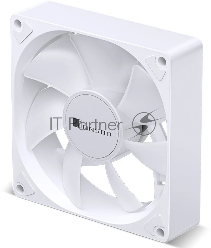 Кулер для корпуса/ Case Cooler JONSBO SL-925W (92x92x25mm, 4-pin PWM, ARGB, 38.2CFM, 33.8dBA, 2200RPM, White)