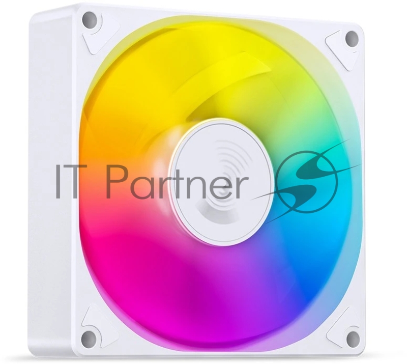 Кулер для корпуса/ Case Cooler JONSBO SL-925W (92x92x25mm, 4-pin PWM, ARGB, 38.2CFM, 33.8dBA, 2200RPM, White)