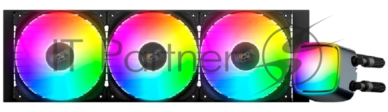 Система жидкостного охлаждения Water Cooling System Geometric Future Eskimo Pro 360 (240W, 360mm, ARGB, Black/ Fans: 3x120mm, 80.81CFM, 34.2dBA, 2000RPM/ Pump height 54mm, 3200RPM, Rad thickness 27mm/ S: 1851, 1700, 1200, 115X, 2011, 2066, AM5, AM4)