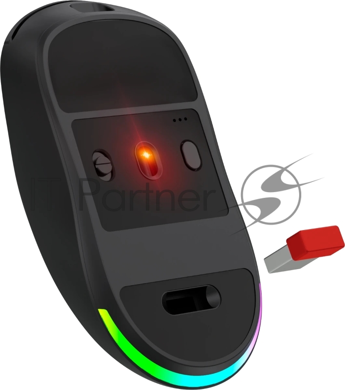 Мышь беспроводная/проводная Defender Elite GM-212 черный, 26000 dpi, радиоканал, Bluetooth, USB, кнопки - 6