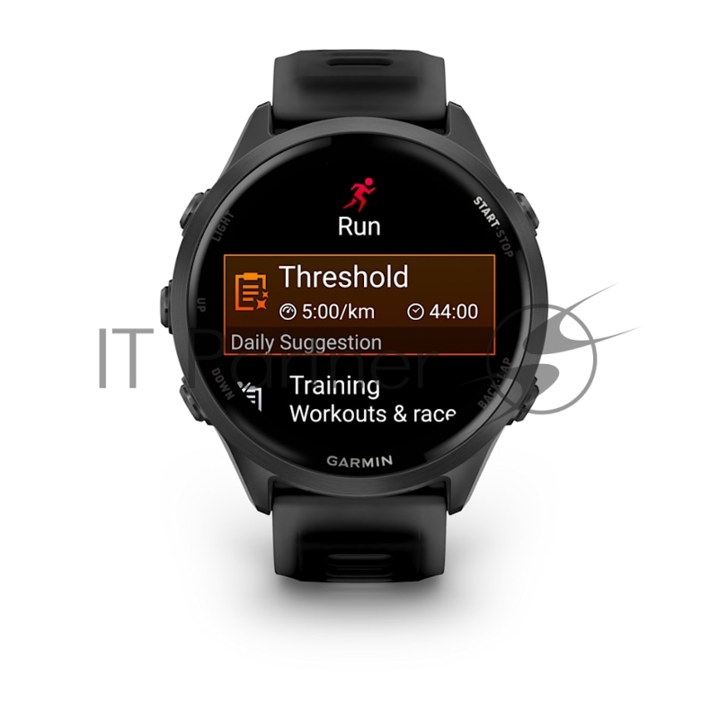 Смарт-часы Garmin Forerunner 570 черный, темно-серый безель, черный ремешок 47мм