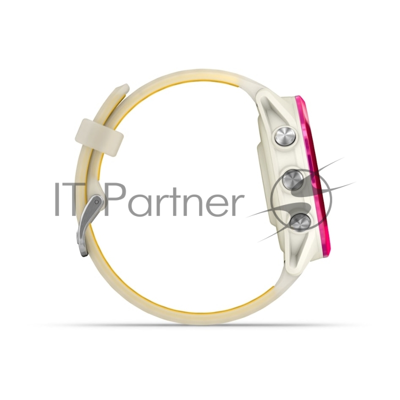 Смарт-часы Garmin Forerunner 570 слоновая кость, малиновый безель, ремешок манго 42мм