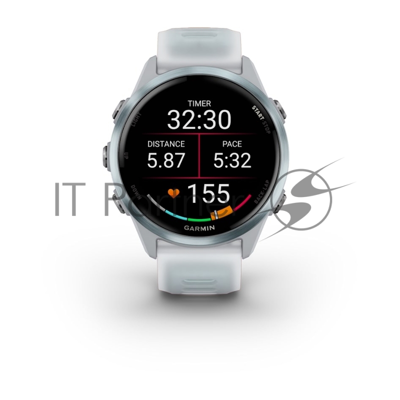 Смарт-часы Garmin Forerunner 570 белый, голубой безель, бело-голубой ремешок 42мм