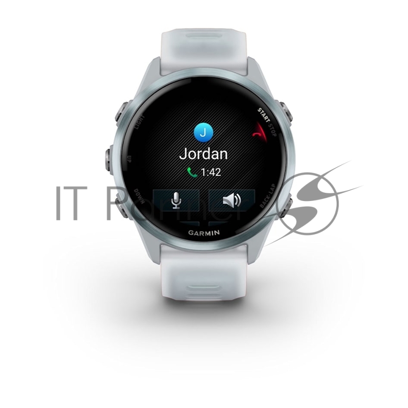 Смарт-часы Garmin Forerunner 570 белый, голубой безель, бело-голубой ремешок 42мм