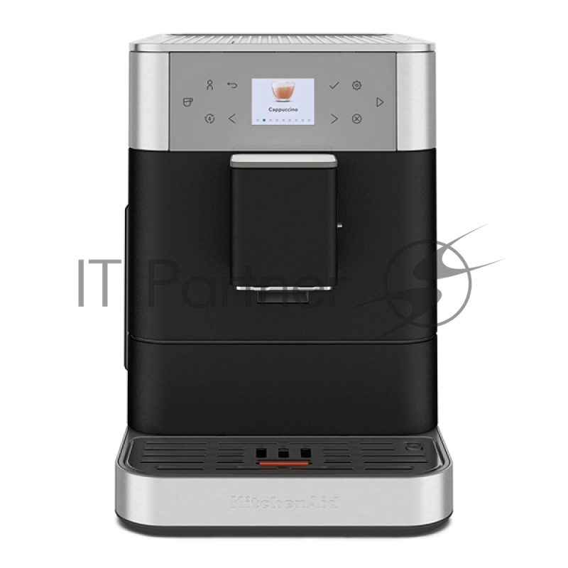 Автоматическая эспрессо-машина KitchenAid, 2.2 л, одновременное приготовление двух чашек, 5 уровней крепости кофе, автоматическая очистка, автоматическая декальцинация, цветной дисплей, сенсорное управление, 15 рецептов, автоматическое вспенивание мо