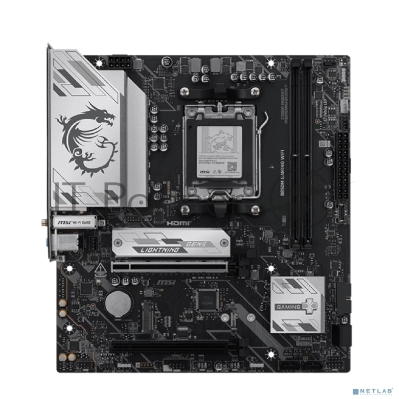 Материнская плата MSI B850M GAMING WIFI SocketAM5 AMD B850 2xDDR5 mATX AC`97 8ch(7.1) 2.5Gg RAID+HDMI+DP