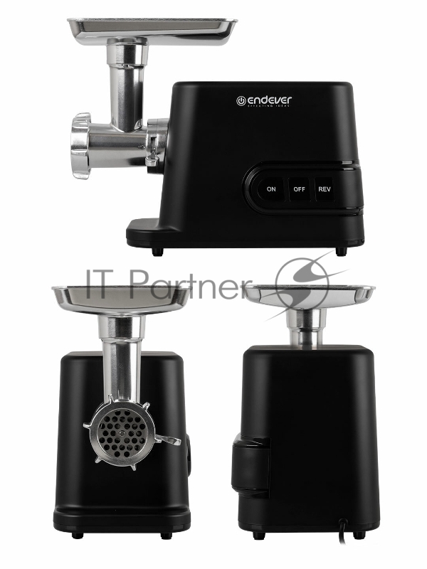 Мясорубка электрическая Endever Sigma-113, мощность 4500 Вт, черный, производительность до 3 кг/мин, функция реверс, 2 шт/уп