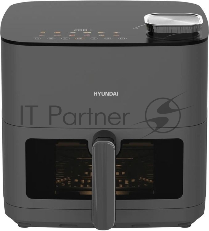 Аэрогриль Hyundai HYF-9085 2000Вт темно-серый/серебристый