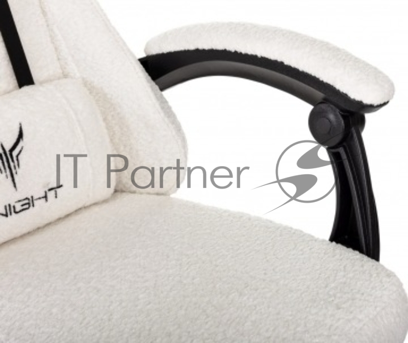 Кресло игровое Knight Lord/F Camby 01 молочный, крестов. пластик, подст. для ног