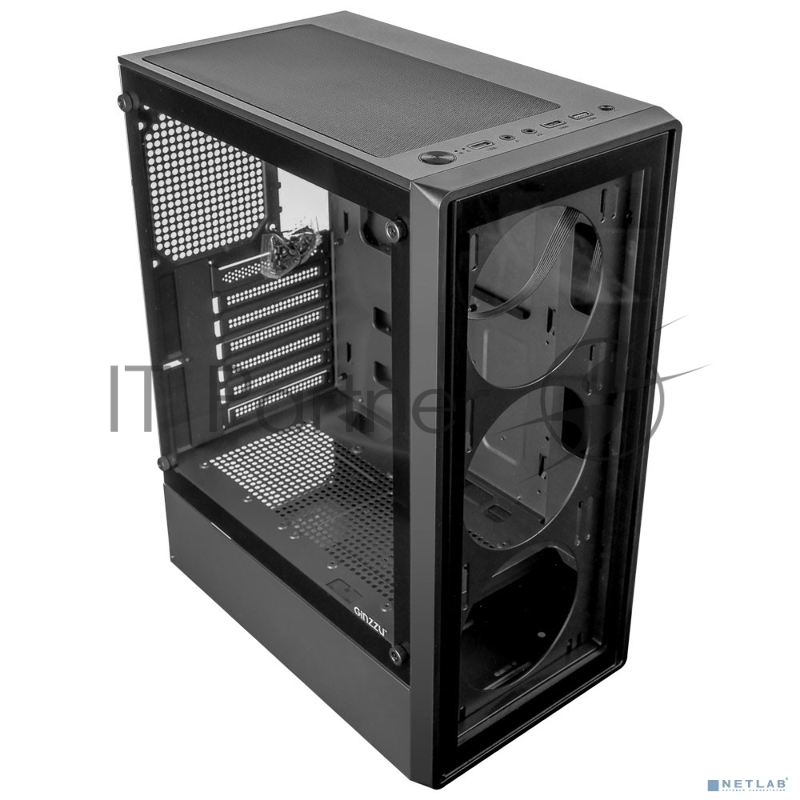 Компьютерный корпус Ginzzu CL125 ATX передняя панель Стекло