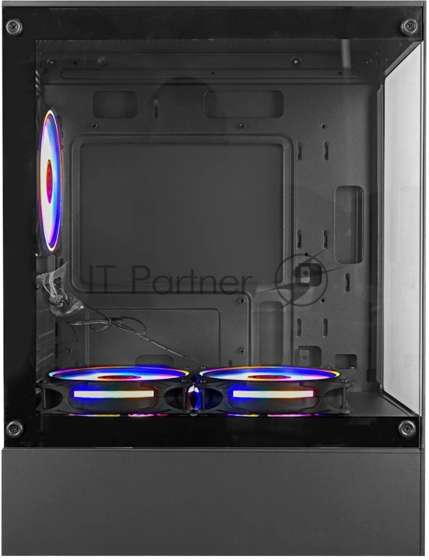 Компьютерный корпус Ginzzu CL475 mATX FAN 3*12LC4 передняя панель Стекло