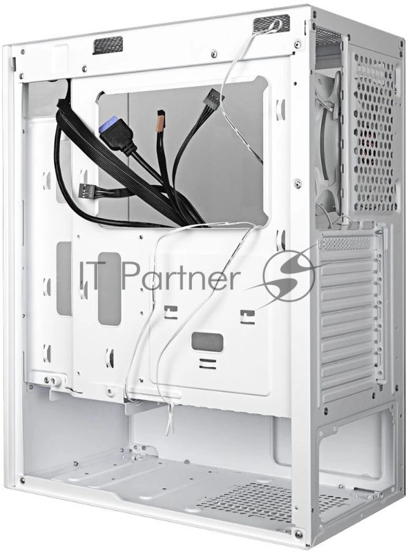 Компьютерный корпус Ginzzu CL310 ATX FAN 3*12LD4 FRGB передняя панель Стекло Белый