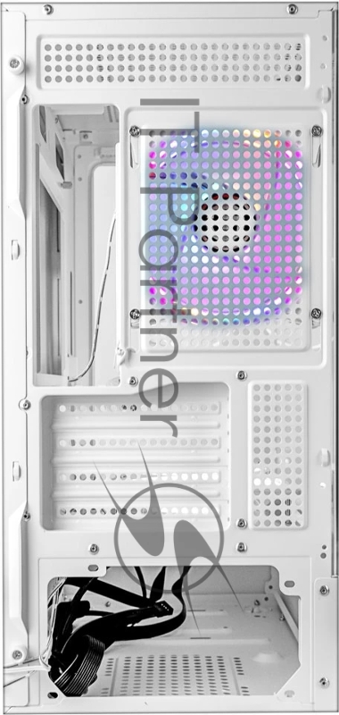 Компьютерный корпус Ginzzu CL485 mATX FAN 3*12LD4 передняя панель Стекло Белый