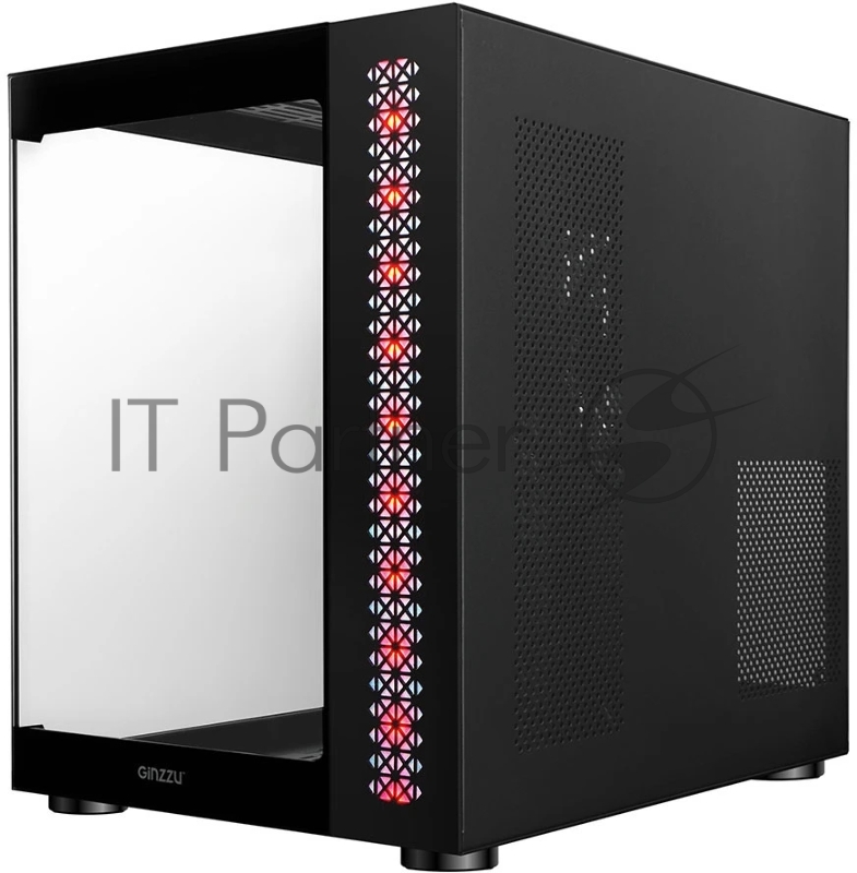 Компьютерный корпус Ginzzu V501 закаленное стекло 1*USB 3.0,1*USB 2.0, AU ATX