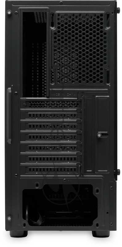 Корпус без блока питания Case HSPD M540, Mesh Mid Tower, Black, TG, 0.45 SPCC, no fans, ATX, mATX, mITX, 160/300/150mm, 2x2.5, 2x3.5, 7xPCI, 1xUSB-A 3.0, 2xUSB-A 2.0, 365x216x405mm