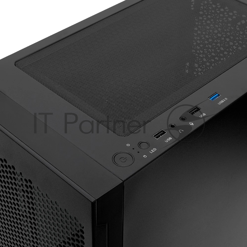 Корпус без блока питания Case HSPD M540, Mesh Mid Tower, Black, TG, 0.45 SPCC, no fans, ATX, mATX, mITX, 160/300/150mm, 2x2.5, 2x3.5, 7xPCI, 1xUSB-A 3.0, 2xUSB-A 2.0, 365x216x405mm