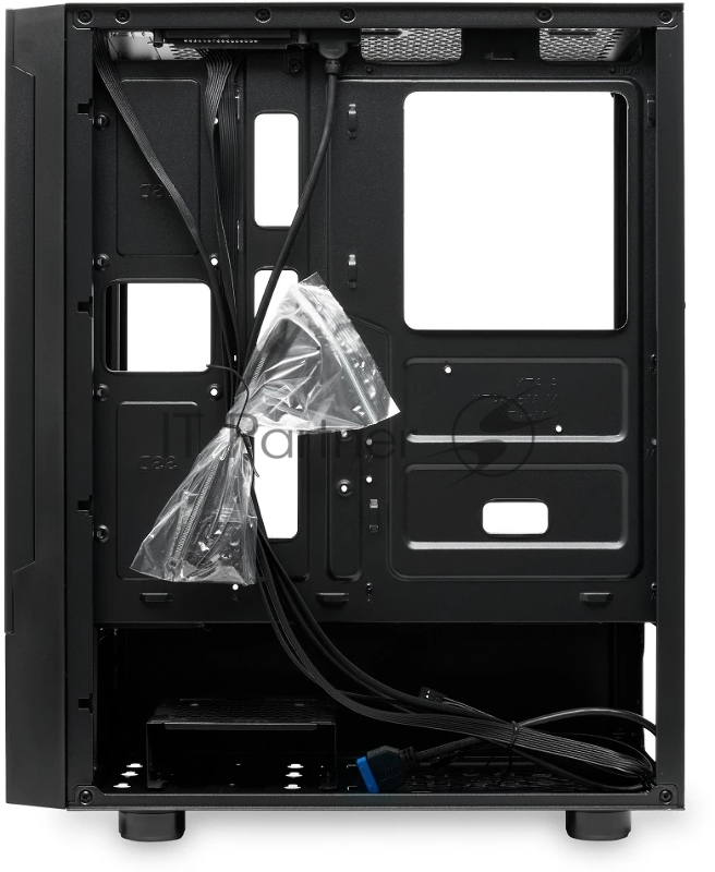Корпус без блока питания Case HSPD M540, Mesh Mid Tower, Black, TG, 0.45 SPCC, no fans, ATX, mATX, mITX, 160/300/150mm, 2x2.5, 2x3.5, 7xPCI, 1xUSB-A 3.0, 2xUSB-A 2.0, 365x216x405mm