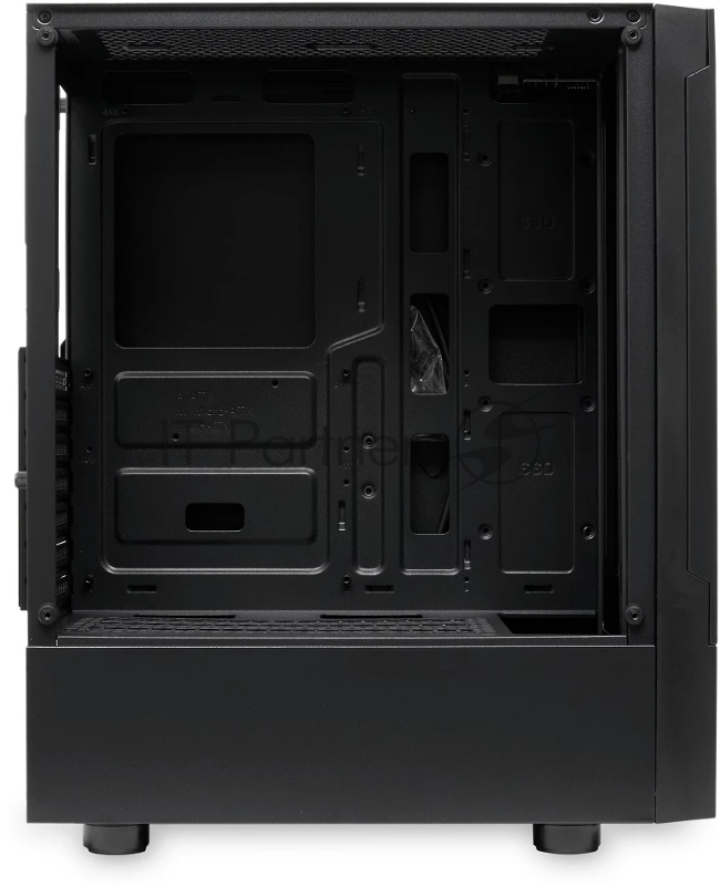 Корпус без блока питания Case HSPD M540, Mesh Mid Tower, Black, TG, 0.45 SPCC, no fans, ATX, mATX, mITX, 160/300/150mm, 2x2.5, 2x3.5, 7xPCI, 1xUSB-A 3.0, 2xUSB-A 2.0, 365x216x405mm