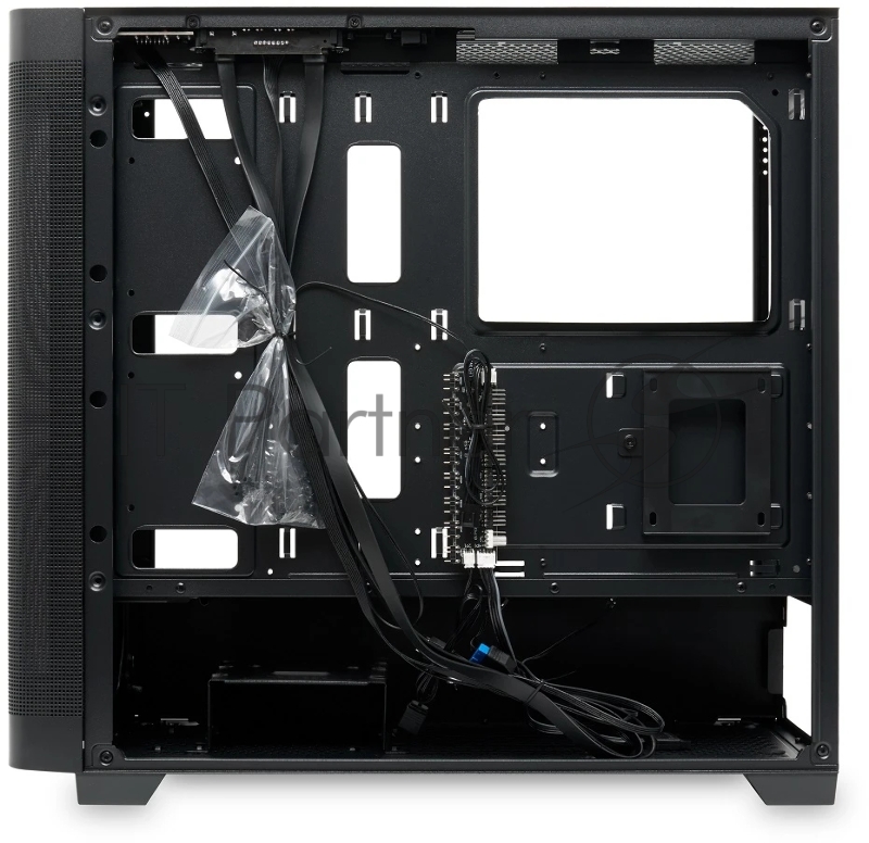 Корпус без блока питания Case HSPD M740, Mesh Mid Tower, Black, TG, 0.6 SPCC, no fans, E-ATX, ATX, mATX, mITX, 170/400/200mm, 4x2.5, 2x3.5, 7xPCI, 1xUSB-A 3.0, 1xUSB-C 3.0, 460x218x450mm