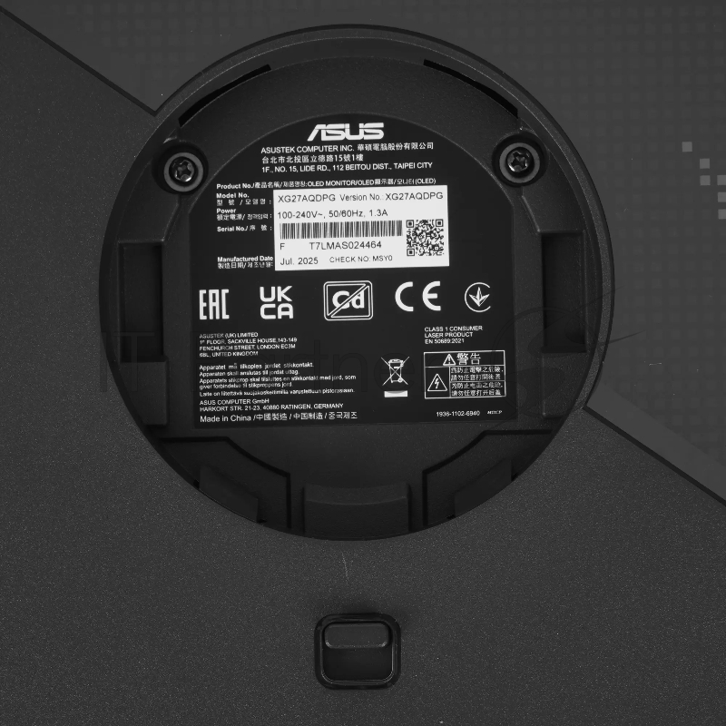 Монитор ASUS 27 ROG Strix XG27AQDPG OLED 2560x1440 0,03ms 500Hz 300cd HDMI*2 DP USB*2 Swivel Pivot HAS Black