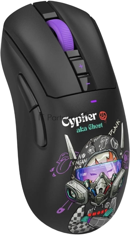 Мышь A4Tech Bloody R73 Pro черный/рисунок оптическая 26000dpi беспров. USB-C 7but (R73 PRO CYPHER GHOST)