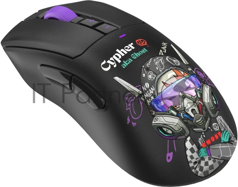 Мышь A4Tech Bloody R73 Pro черный/рисунок оптическая 26000dpi беспров. USB-C 7but (R73 PRO CYPHER GHOST)