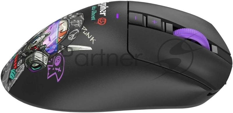 Мышь A4Tech Bloody R73 Pro черный/рисунок оптическая 26000dpi беспров. USB-C 7but (R73 PRO CYPHER GHOST)