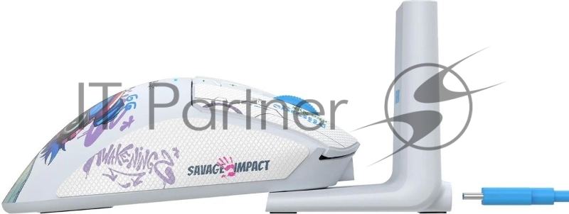 Мышь A4Tech Bloody R73 Ultra Duo белый/рисунок оптическая 20000dpi беспров. USB/USB-C 7but (R73 ULTRA DUO NYX MIRAGE)