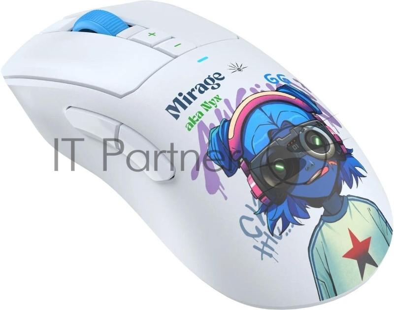 Мышь A4Tech Bloody R73 Ultra Duo белый/рисунок оптическая 20000dpi беспров. USB/USB-C 7but (R73 ULTRA DUO NYX MIRAGE)