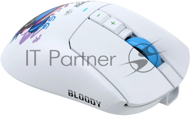 Мышь A4Tech Bloody R73 Ultra Duo белый/рисунок оптическая 20000dpi беспров. USB/USB-C 7but (R73 ULTRA DUO NYX MIRAGE)