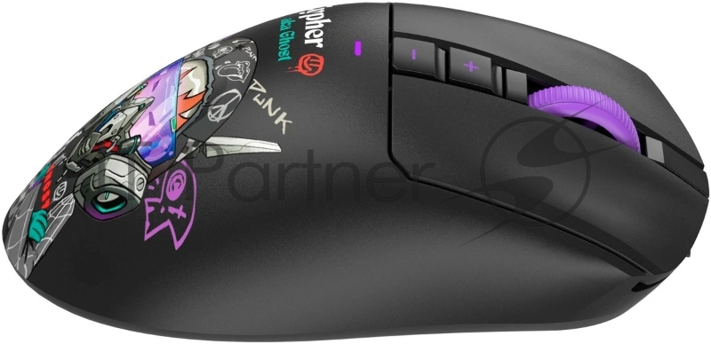 Мышь A4Tech Bloody R73 Ultra Duo черный/рисунок оптическая 20000dpi беспров. USB-C 7but (R73 ULTRA DUO CYPHER GHOST)