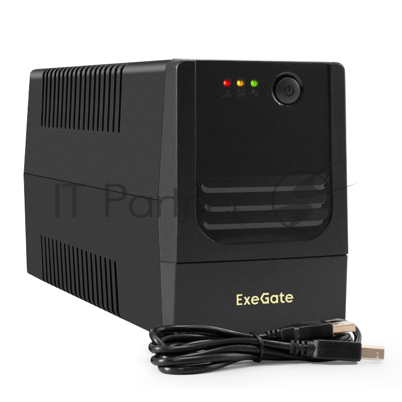 ИБП ExeGate Power NB-850.LED.AVR.2SH.USB (850VA/510W, LED, AVR, 2*Schuko, USB, батарея 12V 9Ah, Black)