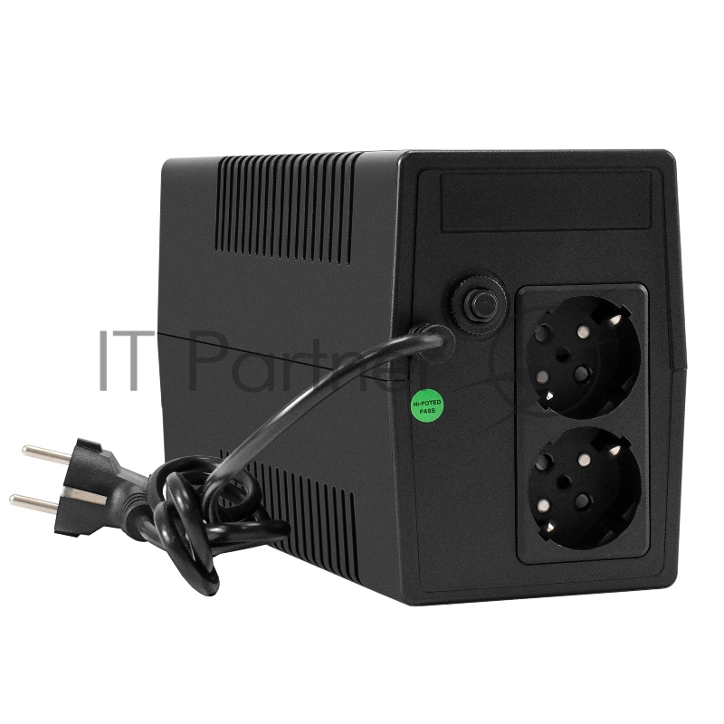 Источник бесперебойного питания ExeGate Power NB-650.LED.AVR.2SH (650VA/390W, LED, AVR, 2*Schuko, батарея 12V 7Ah, Black)