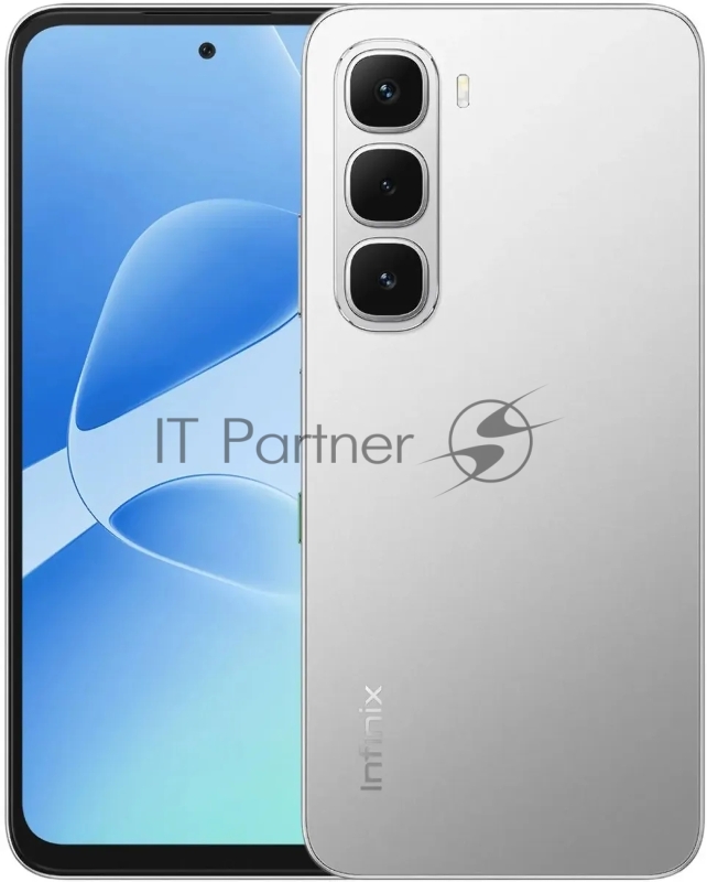 Смартфон Infinix X6728 HOT 60i 256Gb 8Gb серебристый титан моноблок 3G 4G 2Sim 6.7 720x1600 Android 15 50Mpix 802.11 a/b/g/n/ac NFC GPS Protect FM microSD max1024Gb