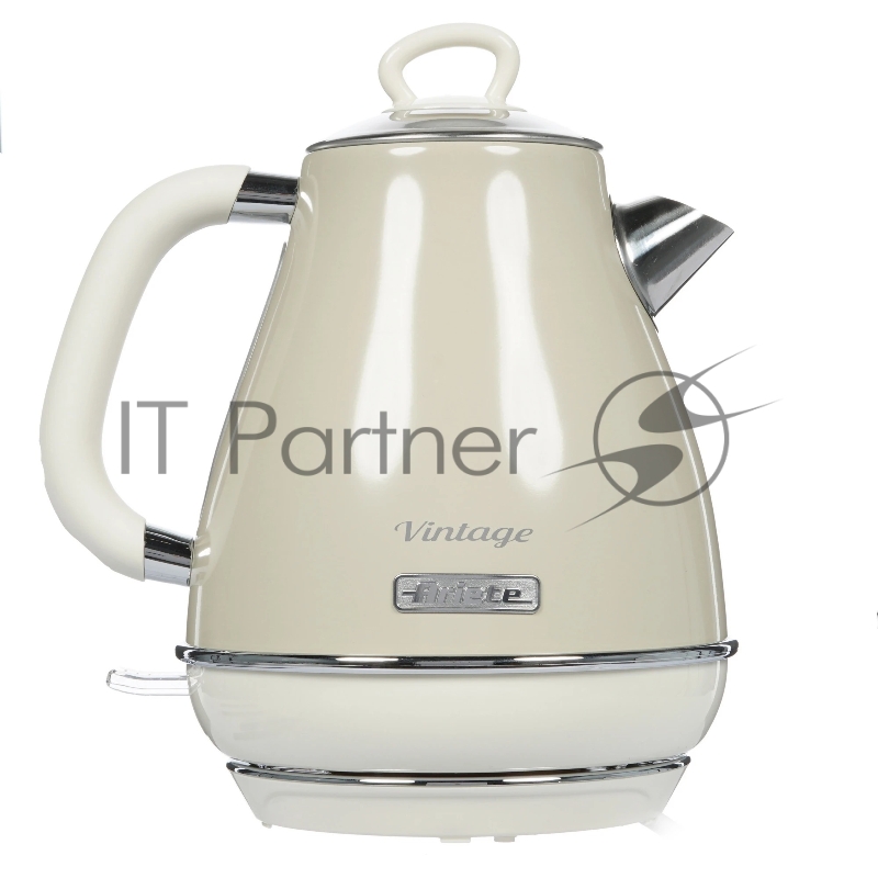 Чайник Ariete Vintage 2869/03 электрический. Мощность 2000 Вт, объем 1.7 л, цвет бежевый (6/60)