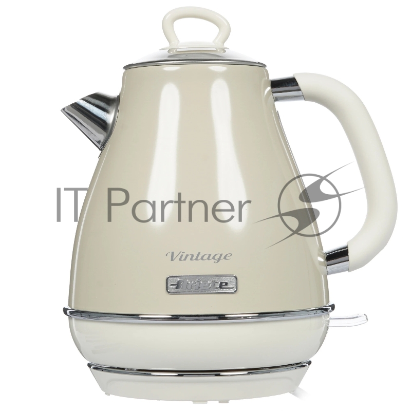 Чайник Ariete Vintage 2869/03 электрический. Мощность 2000 Вт, объем 1.7 л, цвет бежевый (6/60)