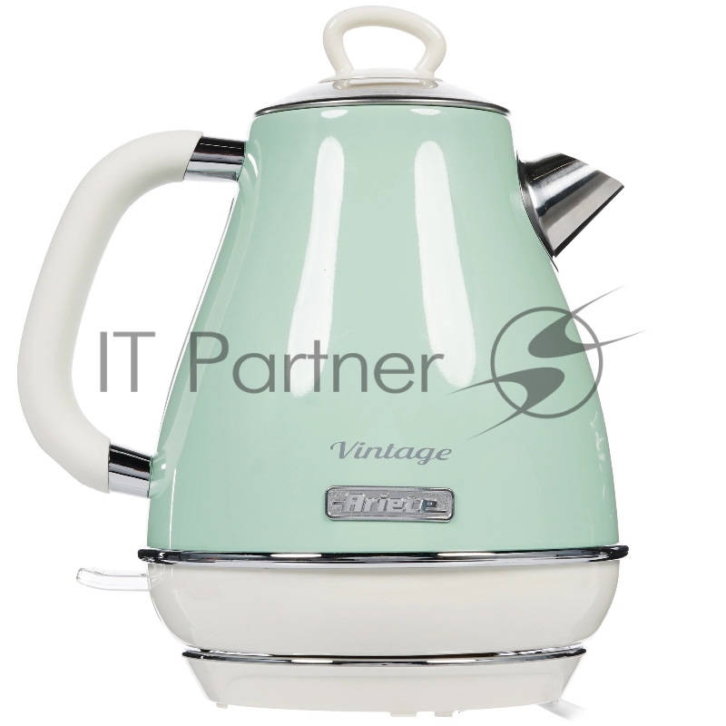 Чайник Ariete Vintage 2869/04 электрический. Мощность 2000 Вт, объем 1.7 л, цвет зеленый (6/60)