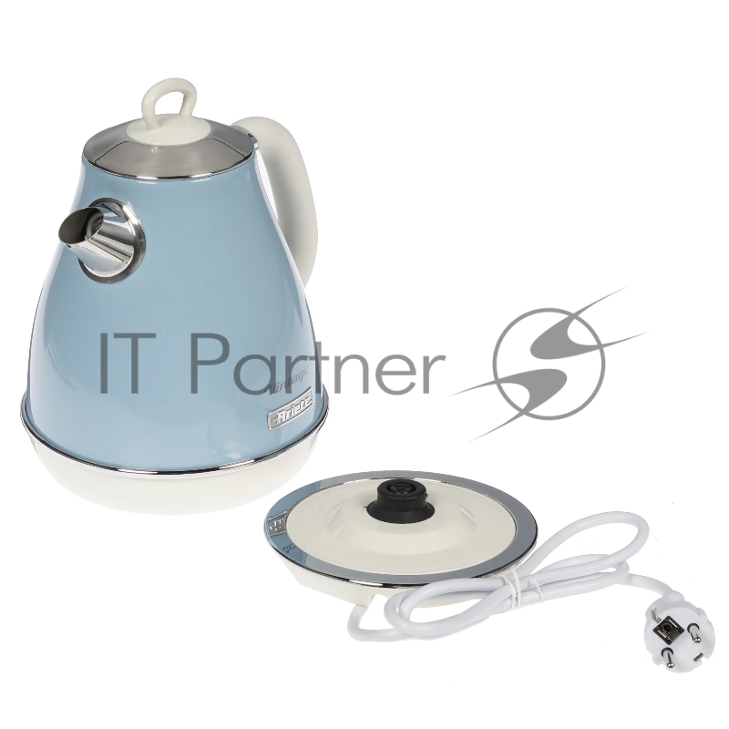 Чайник Ariete Vintage 2869/05 электрический. Мощность 2000 Вт, объем 1.7 л, цвет голубой (6/60)