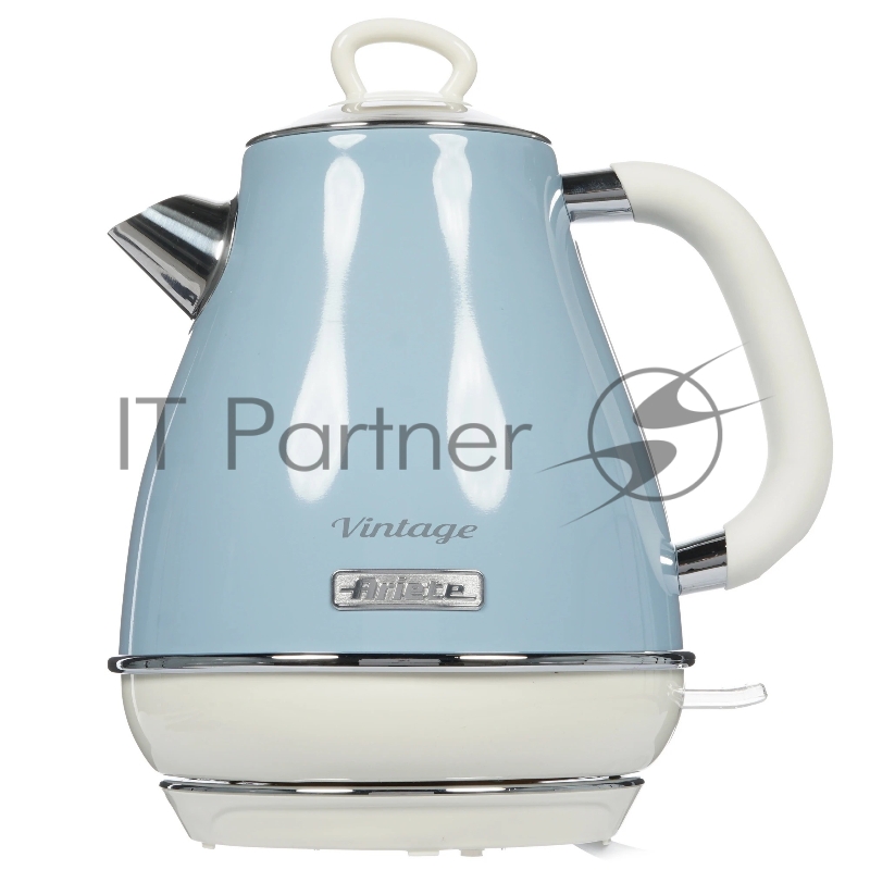 Чайник Ariete Vintage 2869/05 электрический. Мощность 2000 Вт, объем 1.7 л, цвет голубой (6/60)