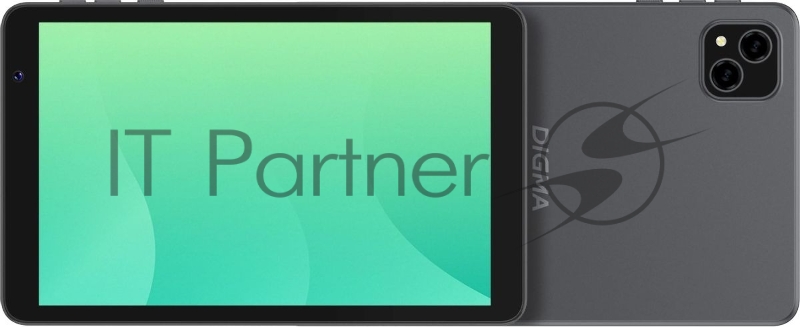 Планшет Digma G8 SC9863A (1.6) 8C RAM3Gb ROM32Gb 8 IPS 1280x800 4G Android 15 Go темно-серый 5Mpix 2Mpix BT WiFi microSD 128Gb 4000mAh 191hrs