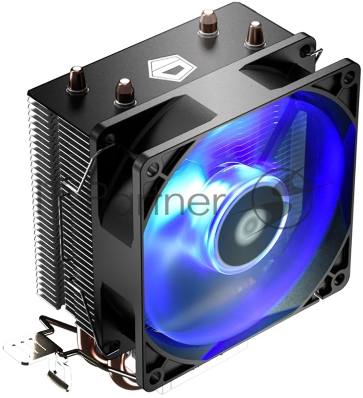 Кулер для процессора ID-COOLING SE-902X-B LGA1851/1700/1200/115X/AM5/AM4 (30шт/кор, TDP 100W, PWM, 2 тепл.трубки прямого контакта, Blue LED FAN 92mm) RET