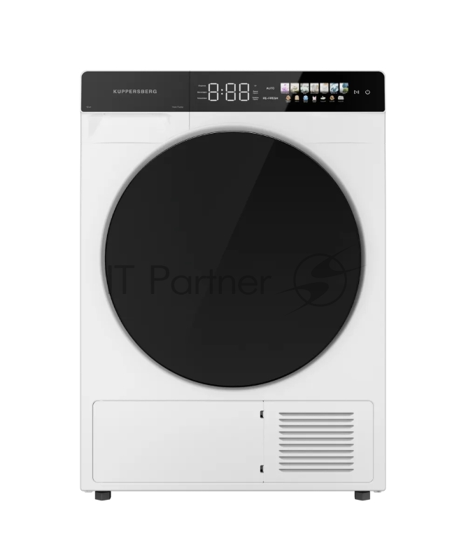 Сушильная машина Kuppersberg DM 590 W белый, 10 кг, сушка - тепловой насос, программ - 16, 60 x 85 x 62 см