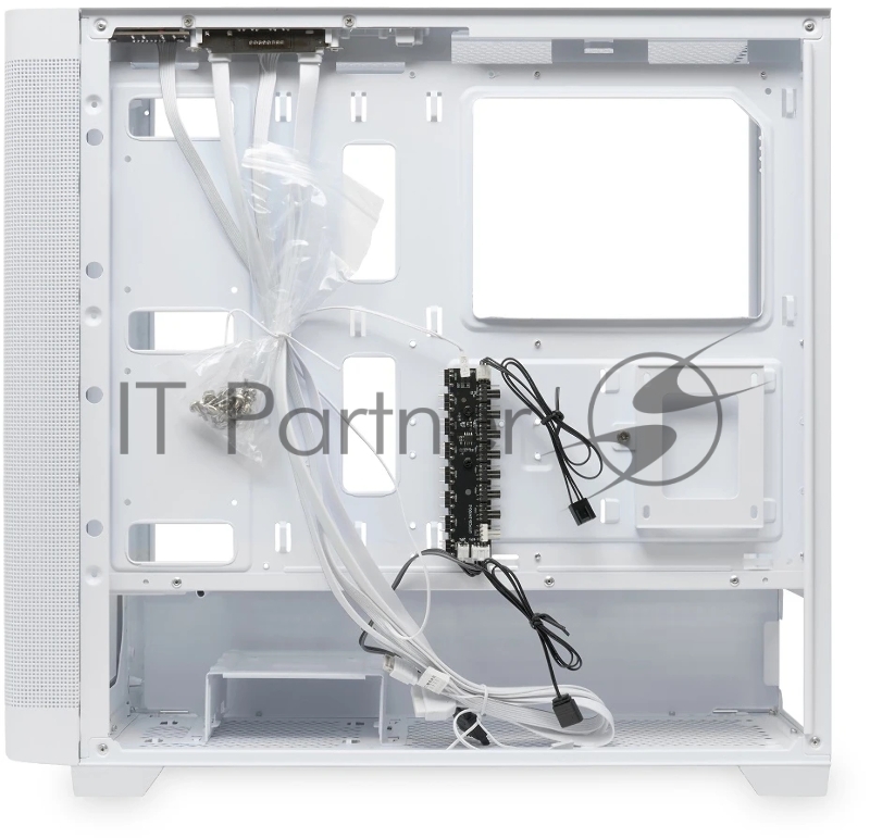 Корпус без блока питания HSPD M740, Mesh Mid Tower, White, TG, 0.6 SPCC, no fans, E-ATX, ATX, mATX, mITX, 170/400/200mm, 4x2.5, 2x3.5, 7xPCI, 1xUSB-A 3.0, 1xUSB-C 3.0, 460x218x450mm