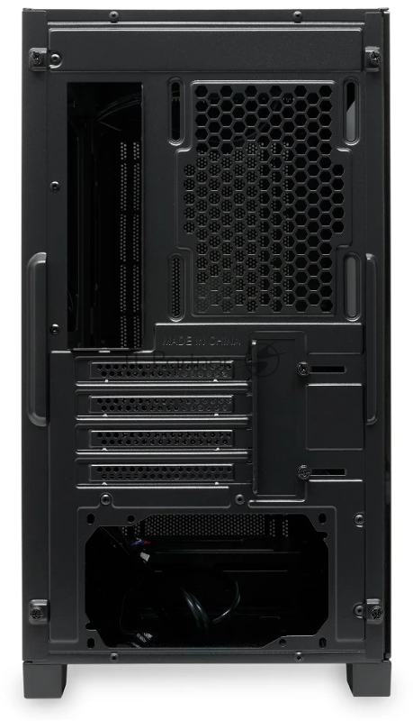 Корпус без блока питания HSPD M340, Mesh Mid Tower, черный, TG, 0.5 SPCC, no fans, mATX, mITX, 165/350/200mm, 2x2.5, 2x3.5, 4xPCI, 1xUSB-A 3.0, 2xUSB-A 2.0, 415x220x410mm