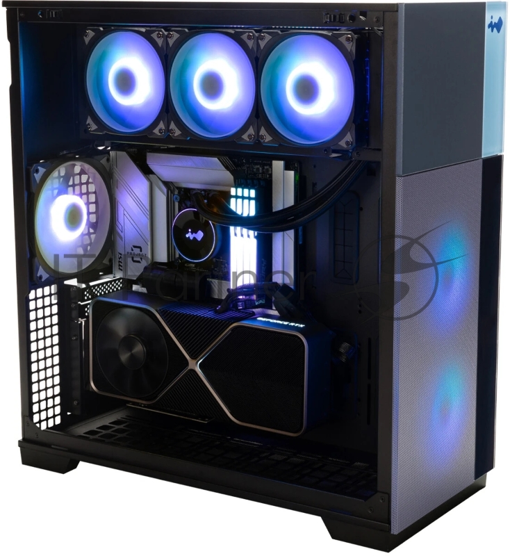 Корпус компьютерный Midi Tower InWin CS19 (F5) черный 2xUSB 3.0, 1xUSB Type-C, AN140 fan*3pc ATX (без блока питания)