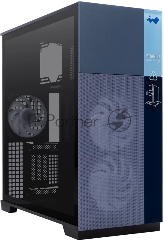 Корпус компьютерный Midi Tower InWin CS19 (F5) черный 2xUSB 3.0, 1xUSB Type-C, AN140 fan*3pc ATX (без блока питания)