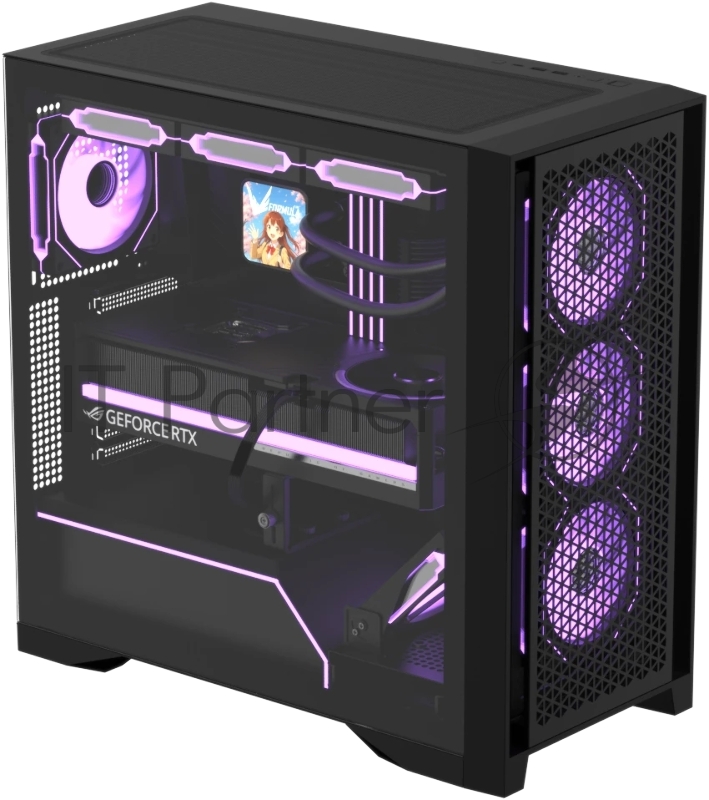 Корпус AeroCool / Formula Air Power G8 Floe черный без БП ATX 2xUSB3.0 1xUSB3.1 audio bott PSU